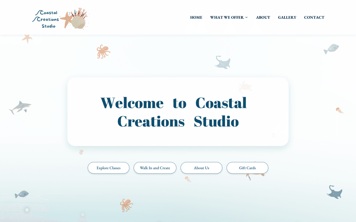 Coastal Creations Studio website